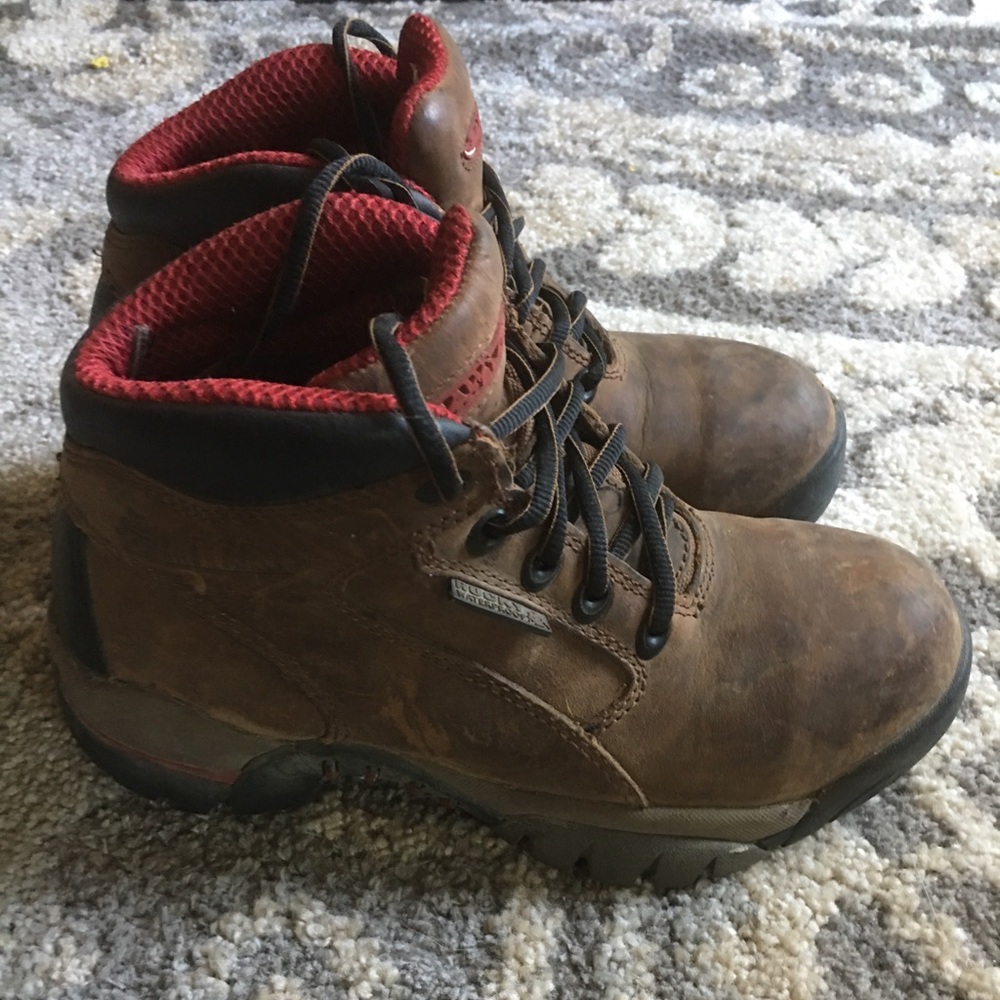 Rocky leather steal toe work boots size 6.5